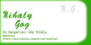 mihaly gog business card