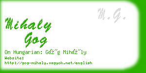 mihaly gog business card